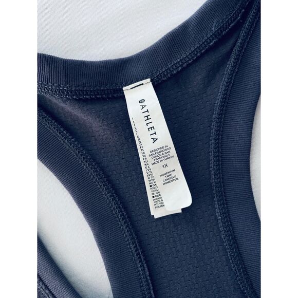 ~ Athleta 1X Momentum Purple Seamless Tank Racerback, removable cups, stretch! - Picture 9 of 13